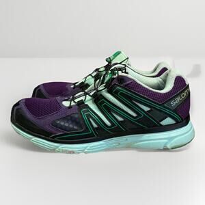 SALOMON MISSION - 3 WOMEN'S TRAIL SNEAKERS - SIZE 9.5- Teal/purple